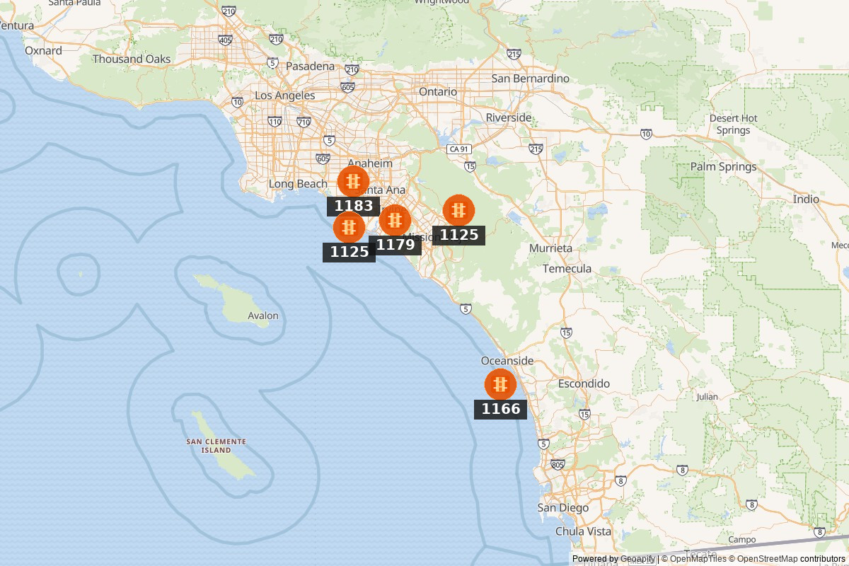 Southern California freeway map