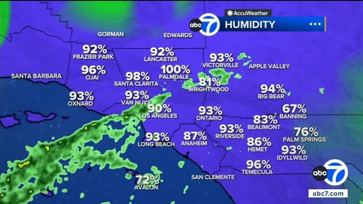 Los Angeles weather: Hot, humid conditions remain as showers from Hurricane Marie begin to move out of Southern California