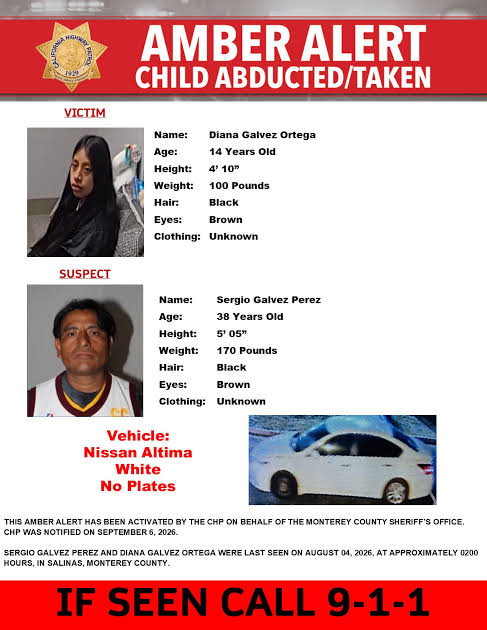 Amber Alert for missing/abducted teen from Salinas includes Riverside County