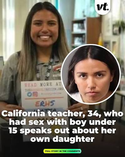 California teacher, 34, who had sex with boy under 15 speaks out about her own daughter during teary court testimony