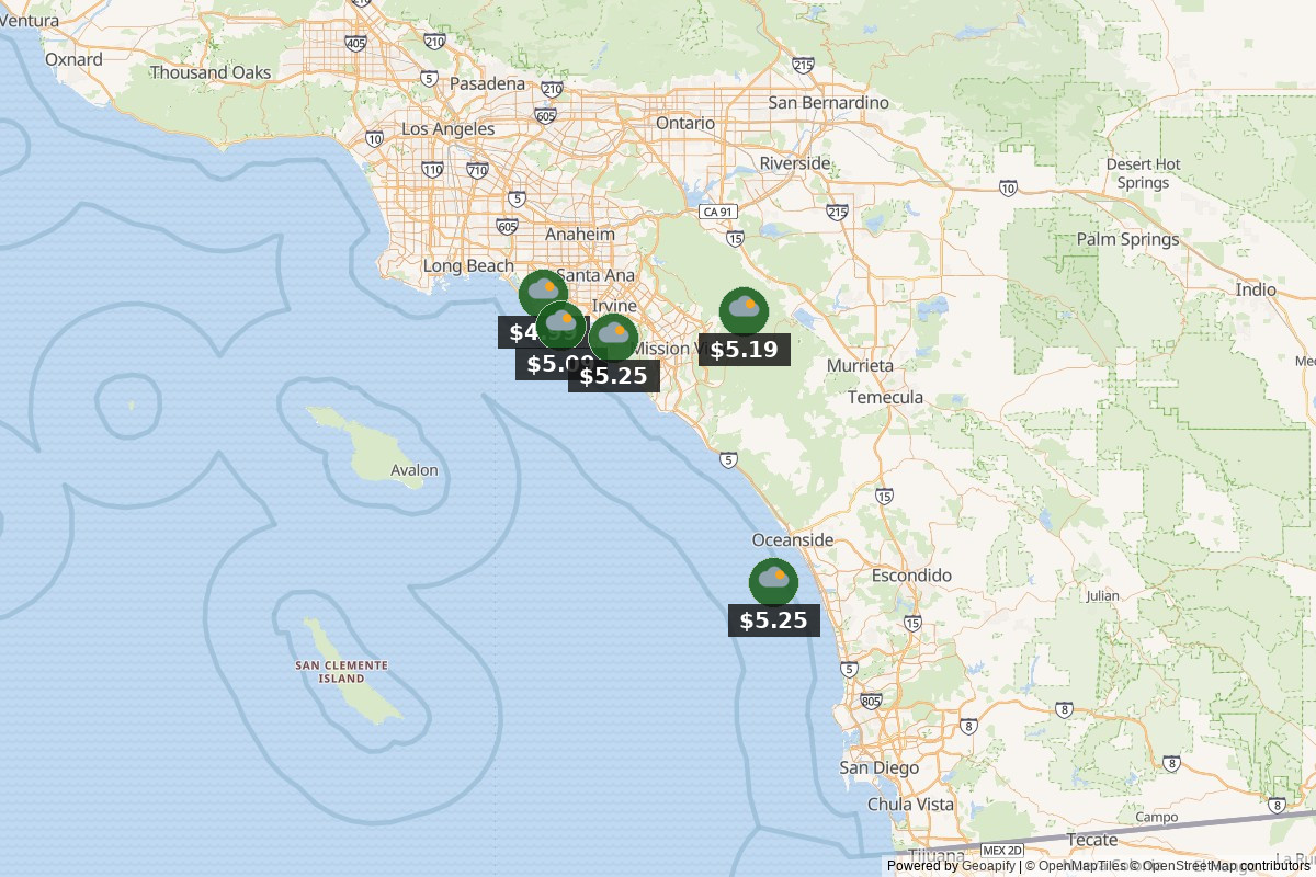 Southern California gas map