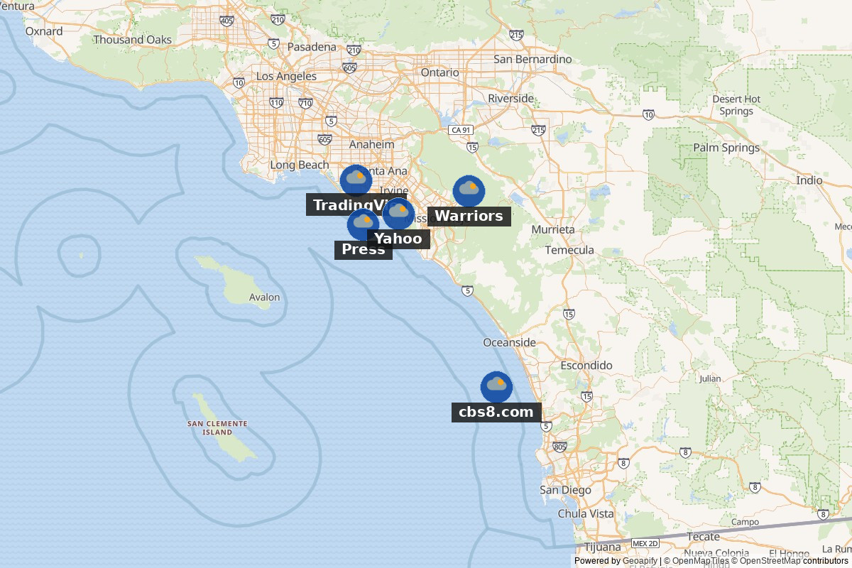 Southern California news map