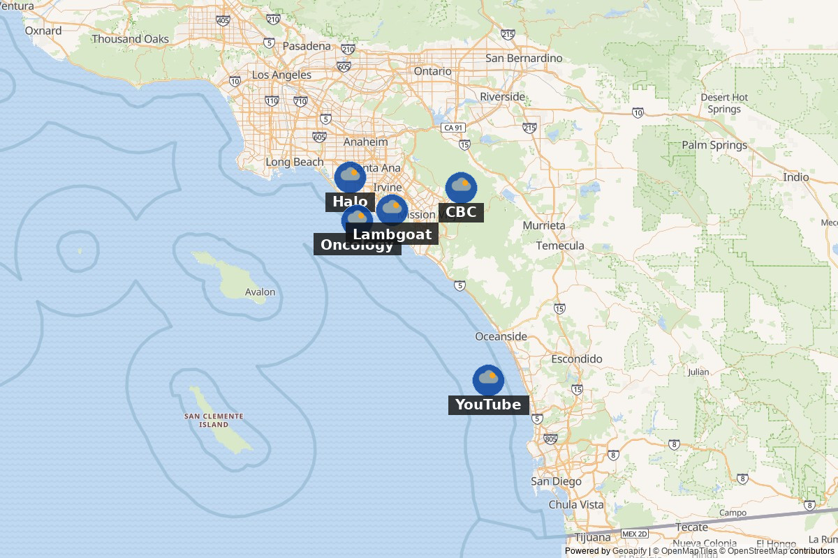 Southern California news map