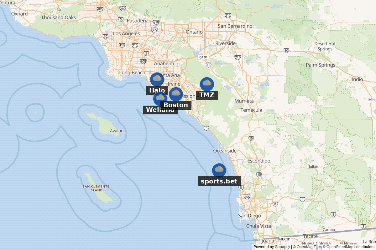 Southern California news map