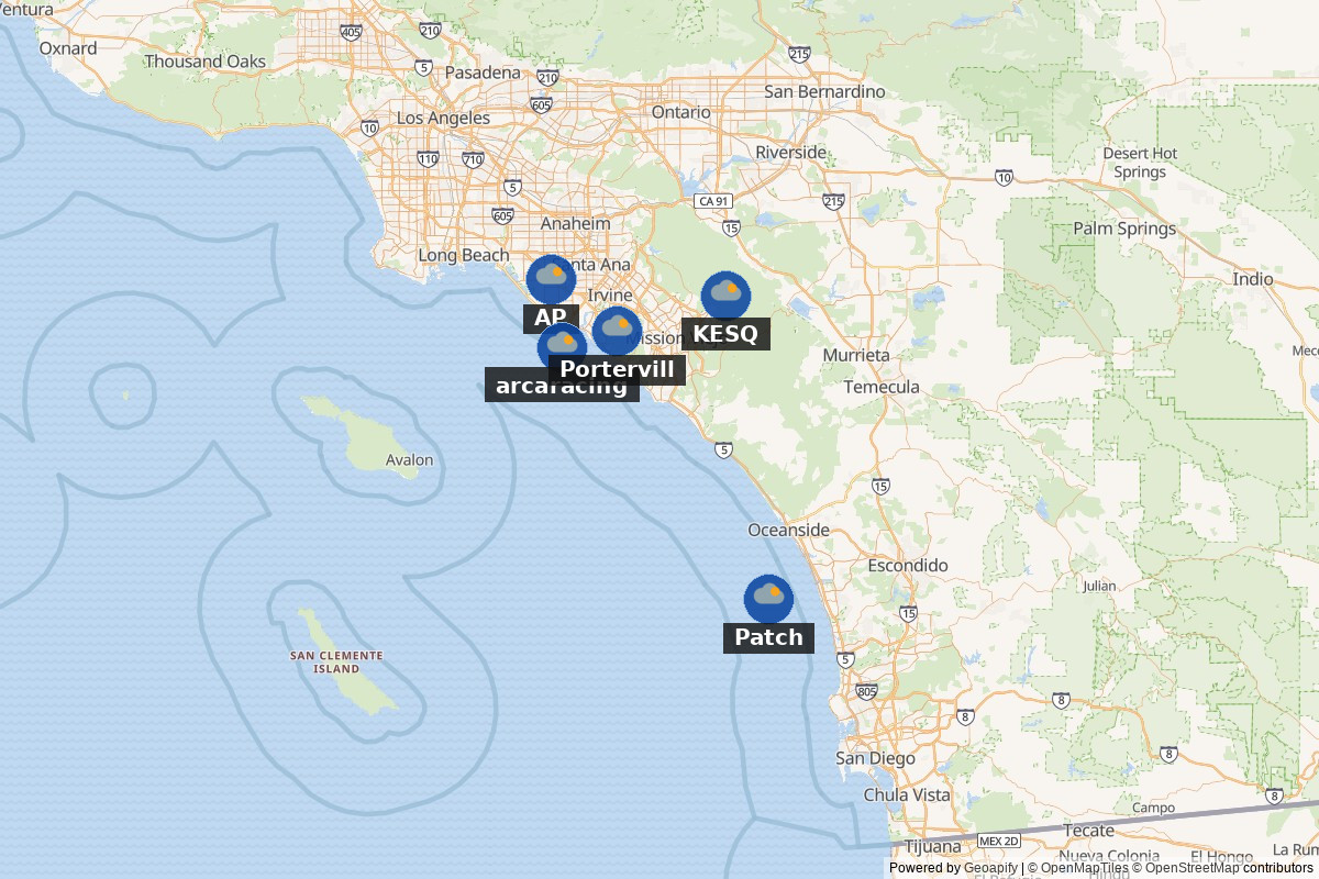 Southern California news map