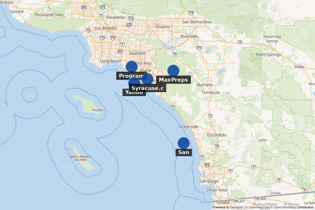 Southern California news map