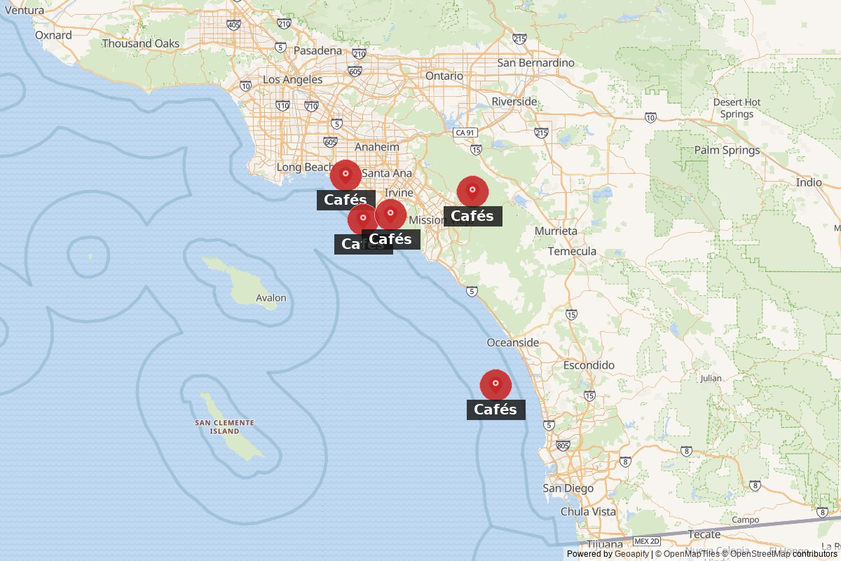 Southern California spots map