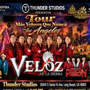 Veloz de la Sierra, Grupo Patrón & Más Thunder Studios, Long Beach, 16 de octubre